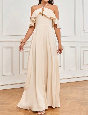 Rochie lunga SHEIN, crem
