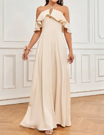 Rochie lunga SHEIN, crem