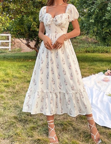 Rochie medie SHEIN, alb