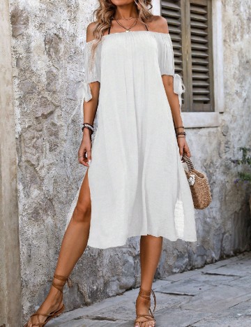 Rochie medie SHEIN, alb