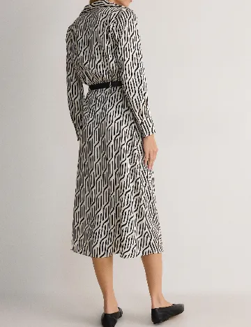 Rochie medie Reserved, alb/negru