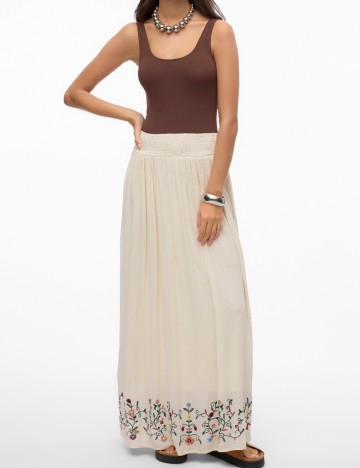 Fusta Vero Moda, crem