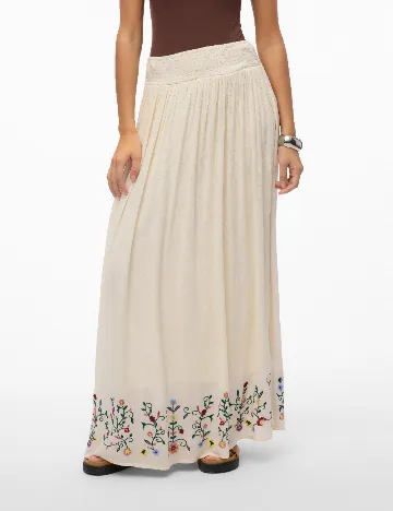 Fusta Vero Moda, crem
