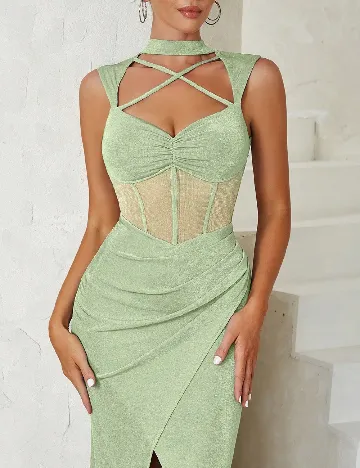 Rochie medie SHEIN, verde