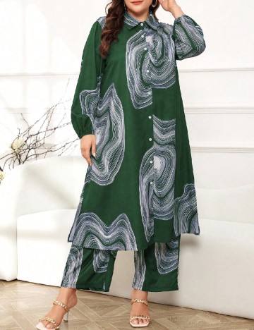 Compleu SHEIN CURVE, verde