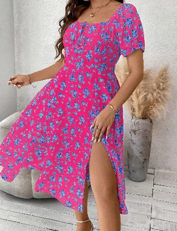 Rochie medie SHEIN CURVE, roz