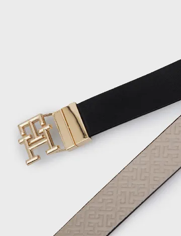 Curea reversibila Tommy Hilfiger, gri/negru