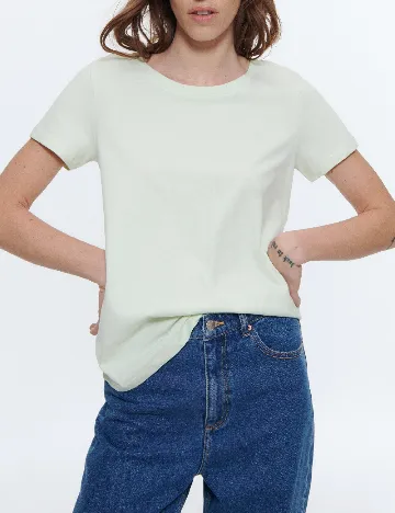 Tricou Reserved, verde pal