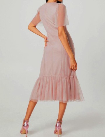 Rochie medie Coast, roz pudra