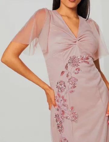 Rochie medie Coast, roz pudra
