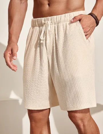 Pantaloni scurti SHEIN, crem