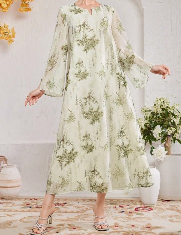 Rochie lunga SHEIN, verde