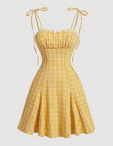 Rochie scurta SHEIN, galben