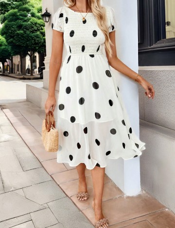 Rochie medie SHEIN, alb