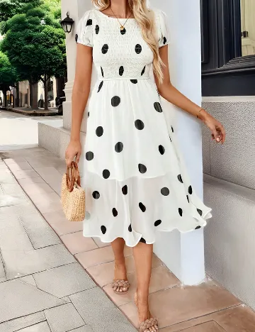 Rochie medie SHEIN, alb