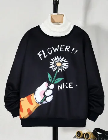 Bluza Shein Kids, negru