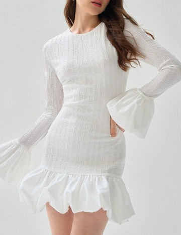 Rochie scurta SHEIN, alb