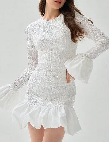 Rochie scurta SHEIN, alb