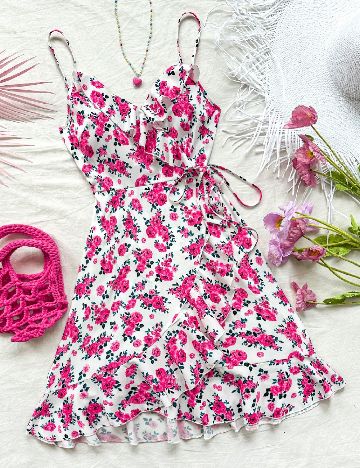 Rochie scurta SHEIN CURVE, floral print