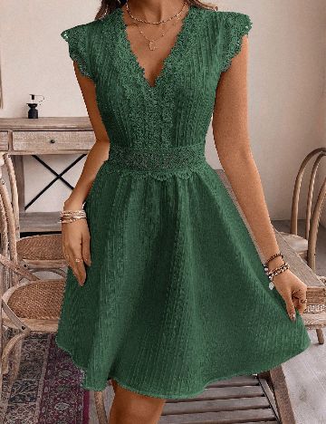Rochie scurta SHEIN, verde