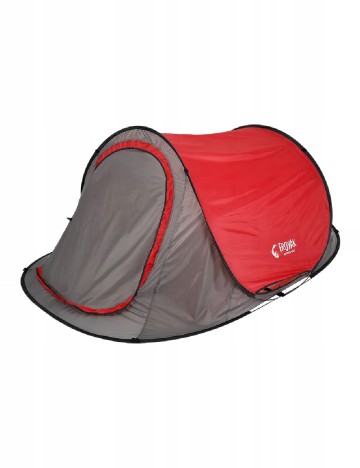 Cort de camping FROYAK, rosu/gri