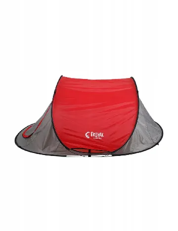Cort de camping FROYAK, rosu/gri