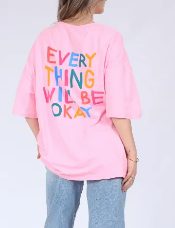 Tricou Oversize SHEIN, roz