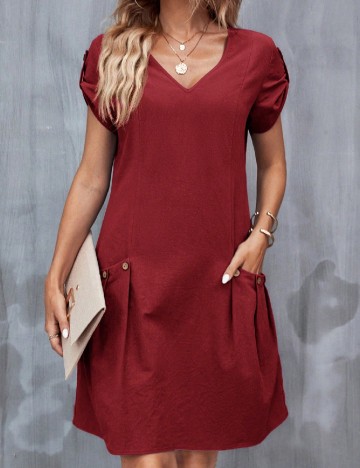 Rochie scurta SHEIN, visiniu