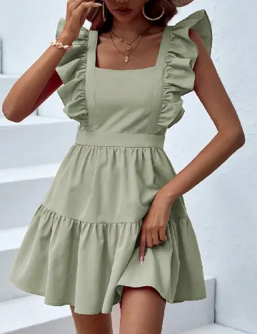 Rochie scurta SHEIN, verde