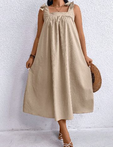 Rochie medie SHEIN CURVE, crem