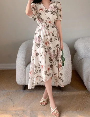 Rochie medie Dazy, floral print