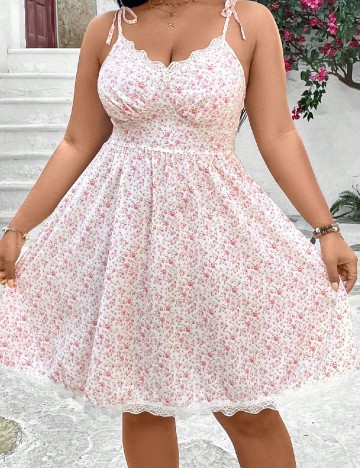Rochie scurta SHEIN CURVE, floral print