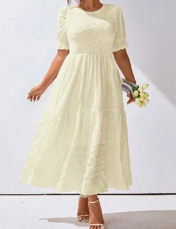 Rochie lunga SHEIN CURVE, crem