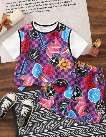 Compleu Shein Kids, mix culori