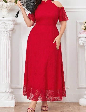 Rochie lunga SHEIN CURVE, rosu