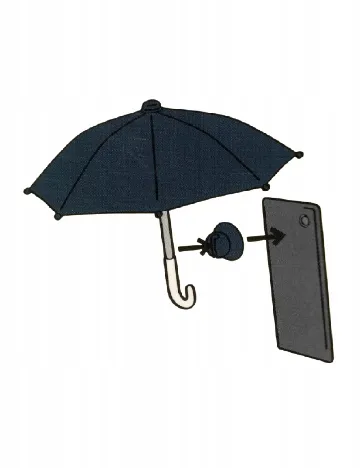 Umbrela pentru telefon OutletMag, negru