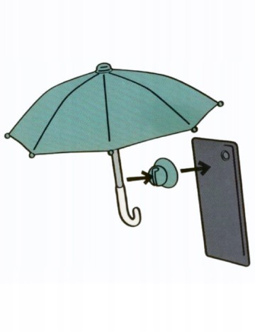 Umbrela pentru telefon, verde