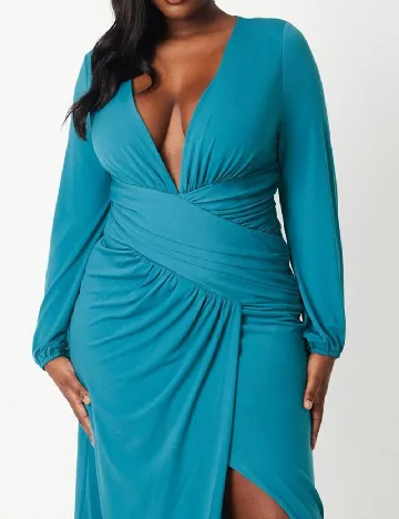 Rochie lunga Coast Plus Size, albastru