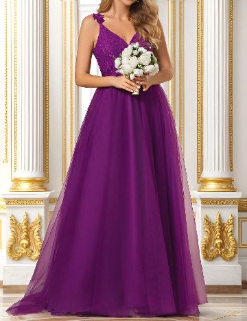 Rochie lunga Ever-Pretty, mov