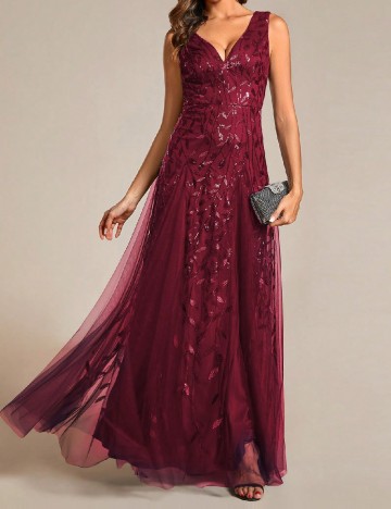 Rochie lunga Ever-Pretty, rosu