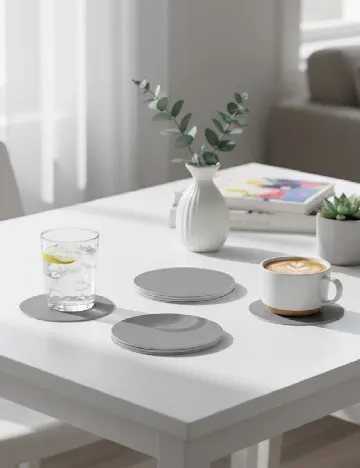 Set suporturi pahare 4 bucati Kitchen Korner, gri