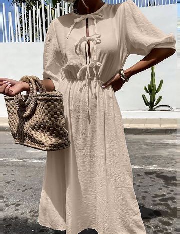 Rochie lunga SHEIN, crem
