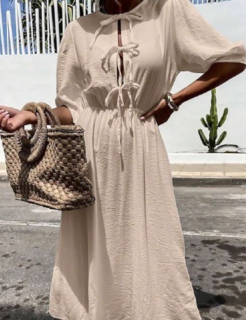 Rochie lunga SHEIN, crem
