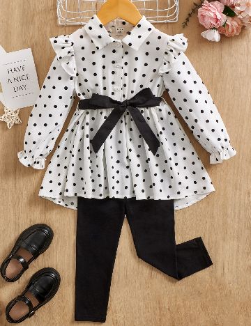 Compleu Shein Kids, negru/alb