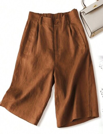 Pantaloni scurti SHEIN, maro