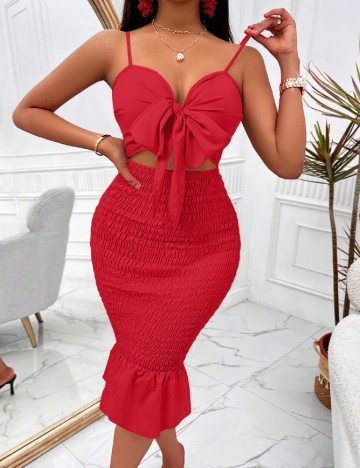 Rochie medie SHEIN, rosu