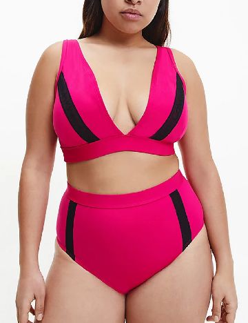 Sutien de baie Calvin Klein Plus Size, roz