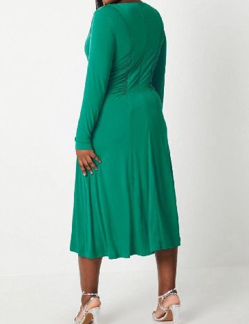 Rochie medie Coast Plus Size, verde