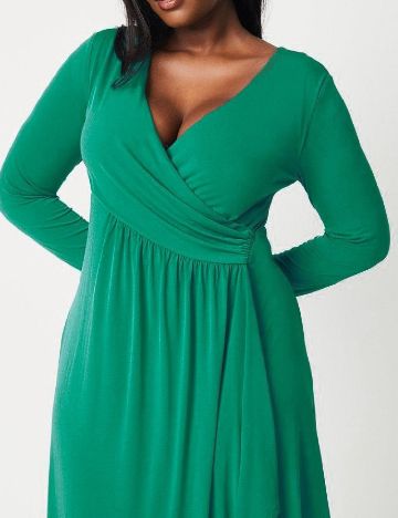 Rochie medie Coast Plus Size, verde
