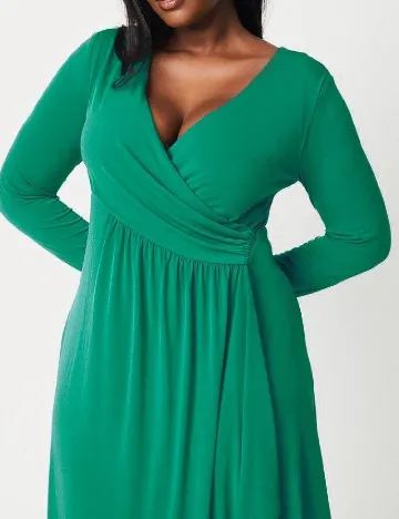 Rochie medie Coast Plus Size, verde